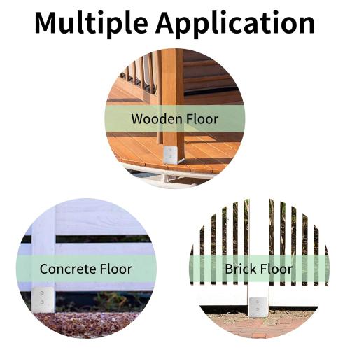 6x 6 Post Base, 5Pcs Stainless Steel Post Anchor (Inner Size:5.71 x 5.2), Adjustable Post Bracket Fits for 6x6 Wood Post, Post Base for Rough Size Lumber (6x6, 5Pcs)