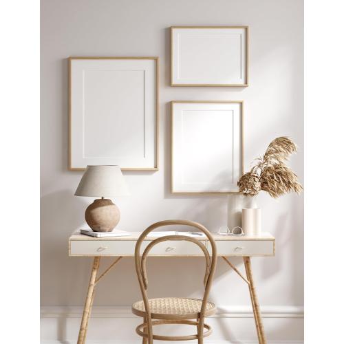 Oak Wood Picture Frames 24x36 with Mat 20x30 - Natural Solid Wood Poster Art Photo Frame Wall Hanging