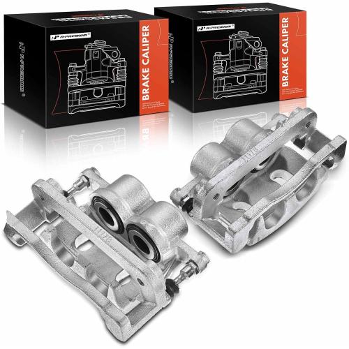 One Silver A-Premium Disc Brake Caliper Assembly with Bracket Compatible with Select Cadillac, Chevy and GMC Models- XTS, Escalade, Avalanche, Suburban, Silverado, Express, Sierra, Yukon XL and more - Front Side