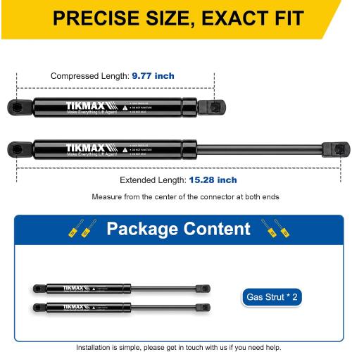 Front Hood Gas Struts for Ford F150 2015-2020 Not for Raptor, Replaces SG304110 751907 708663 752146 FL3416C827AB FL3Z16C826B Shocks Lift Supports Gas Springs, 2 Pcs
