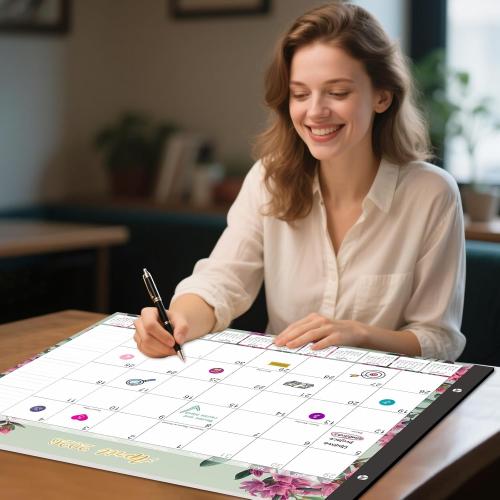 Gannyfer Desk Calendar 2026 - 18 Month Large Desk Calendar 2026-2027, Use January 2026 to June 2027, 22 x 17 Desktop Pad Calendar, Office Supplies Perfect for Planning and Organizing In Your Home, School or Office(6 Stickers Included)