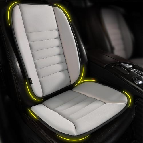 kingphenix Car Seat Cushion with Back Support Pillow: Enhanced Comfort Memory Foam Design for Pain Relief, Ideal for Drivers and Office Use - Ergonomic Lumbar Comfort for Long Sitting - Gray