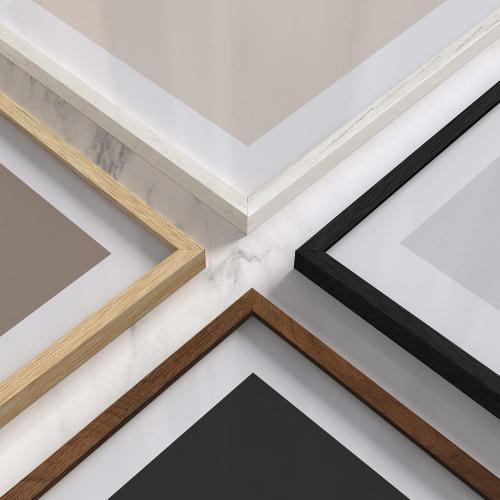 HAUS AND HUES Beige Oak Wood 18x24 Picture Frame - Modern Wood Wall Art Display - Lightweight 18x24 Frame for Art Prints, Photos, Posters - Ready-to-Hang Vertically & Horizontally (Set of 1)