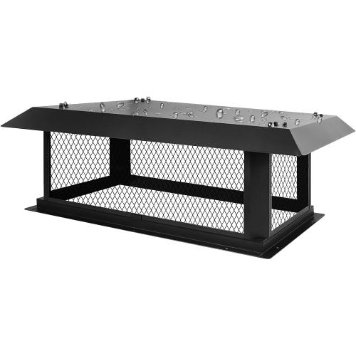 14 x 26 Chimney Cap Chimney Cover,Fireplace Chimney Caps for Outside,Chimney Rain Caps Chimney Flue Cover Chimney Roof Rain Guard on Existing Flue Tile Brick Clay,Galvanized Steel Chimney Vent Cap