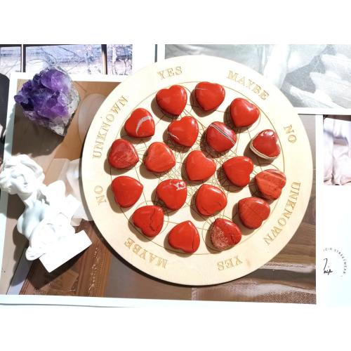 QINJIEJIE 20PCS Red Jasper Heart Stones Crystals Bulk Love Shaped Worry Stone Heart Rock Pocket Polished Palm Gems Crystal Reiki Balancing Wholesale Carved Stone Decor Gift