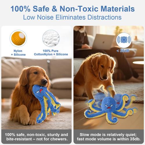 Interactive Dog Toys Octopus to Keep Them Busy(Blue)