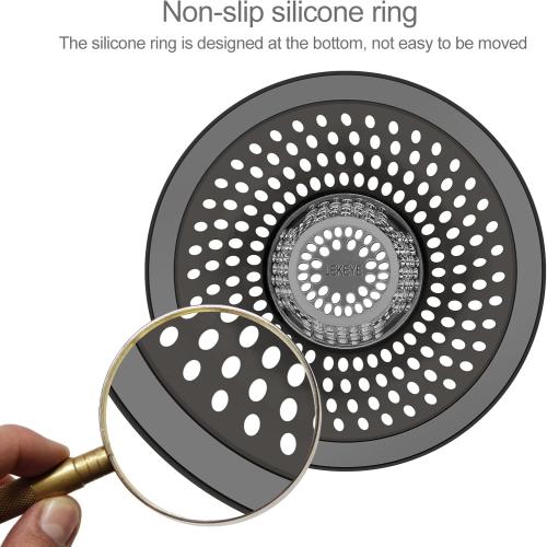 Shower Drain Hair Catcher/Bathroom Drain Cover/Bathtub Drain Strainer/Shower Stall Drain Protector(Brushed Nickel)