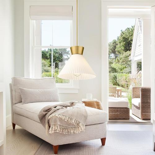 Modern Style Battery Operated Pendant Light White，Battery Ceiling Light fixtures with Rechargeable Bulbs 10 Colors Modes Remote Dimmable for Bedroom Living Room Hallway