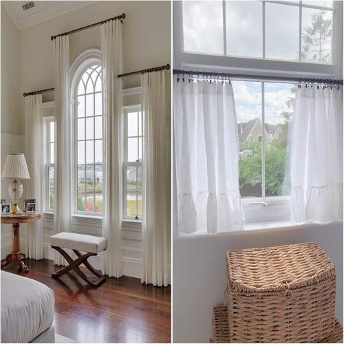 42 Pack Curtain Rings with Clips 1.26 Interior Diameter,Metal Drapery Ring with Clips Compatible with up to 1 inch Drapery Rod,Strong Vintage Decorative Rustproof Drapery Ring with Hooks(Black)