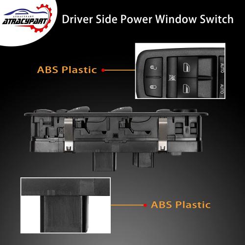 Master Power Window Switch | 3 PINS   0 PINS Check Required | Replacement for 2010 – 2011 Chrysler Town & Country Dodge Grand Caravan | Replaces# 04602535AH, 04602535AI