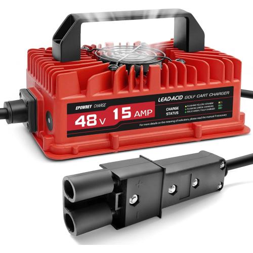 15 Amp 48 Volt Golf Cart Battery Charger for Yamaha G19-G22 with 2-Pin Plug