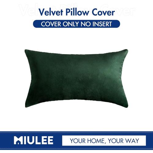 MIULEE Velvet Pillow Cover Soft Luxury Decorative Throw Pillow Cover Single Lumbar Rectangle Cushion Case Home Decor for Couch Sofa Bedroom Car,12x20 Inch Army Green