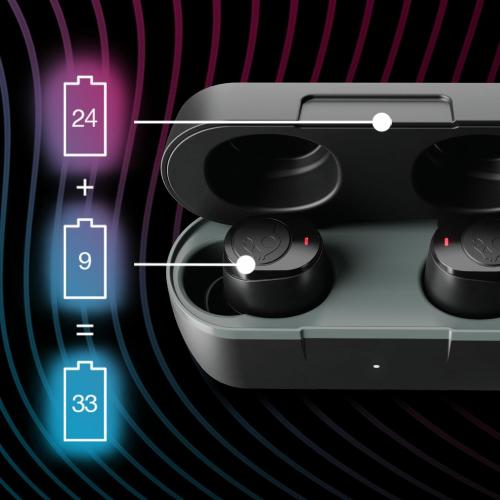 Damage box, Skullcandy Jib True 2 Wireless Earbuds, Bluetooth Headphones, Up to 33 Hours Battery with Charging Case, Noise Isolating Fit, Sweat and Water Resistant, Microphone for iPhone Android - True Black