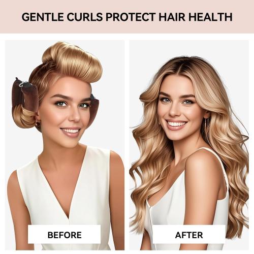 Heatless Curls, Heatless Curls Overnight Hair Care Set - Jumbo Velvet Hair Curlers to Sleep In, Soft Heatless Curling Rods for All Hair Types