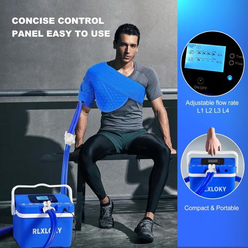 2.0 Cold Therapy Unit,Ice Machine for Shoulder After Surgery, Cold Therapy Machine for Shoulder,Cold Therapy System with Shoulder/Hip Ice Pack