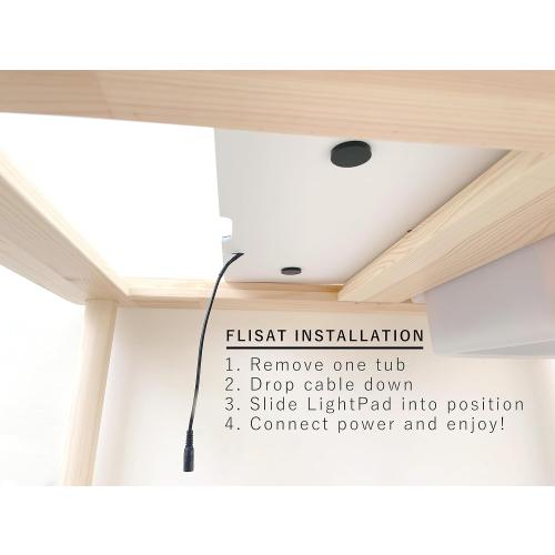 Toddle Way LED Light Pad Compatible with IKEA Flisat Table. Use standalone or as a Flisat Table Insert. 3 Light Levels for tracing, Arts Crafts, Montessori Waldorf Reggio Light Sensory Play for Kids