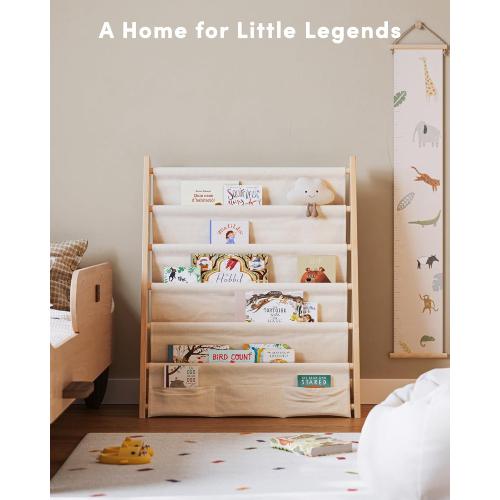 G&W Gruwald Kids Bookshelf, Book Shelf for Kids Rooms, Toddler Bookshelf, Book Rack for Kid (Wood, Medium)
