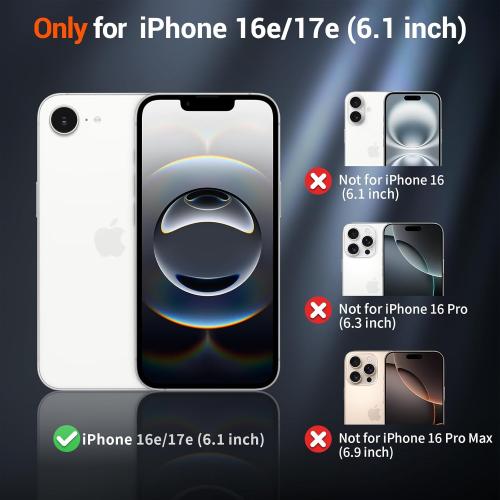 SUPFINE Magnetic for iPhone 17e Case/iPhone 16e Case (Compatible with MagSafe)(Military Grade Drop Protection) Slim Translucent Matte Shockproof with Anti-Fingerprint Phone Case,Antique White