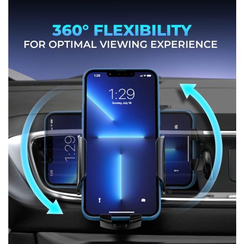 Size q14, 13, 12, Samsung Galaxy S22, All Smartphones,Bestrix Car Phone Mount, Compatible with iPhone 14, 13, 12, Samsung Galaxy S22, All Smartphones, Fits All Air Vent Types, 360 Rotatable View,