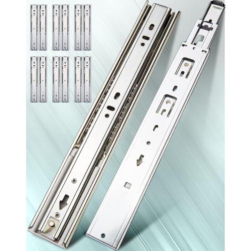 20 inch Soft Close Drawer Slides Set 6-Pairs (12 Pieces),Full Extension Side Mount Ball Bearing,Less Noise,Load Rating 100 lbs.