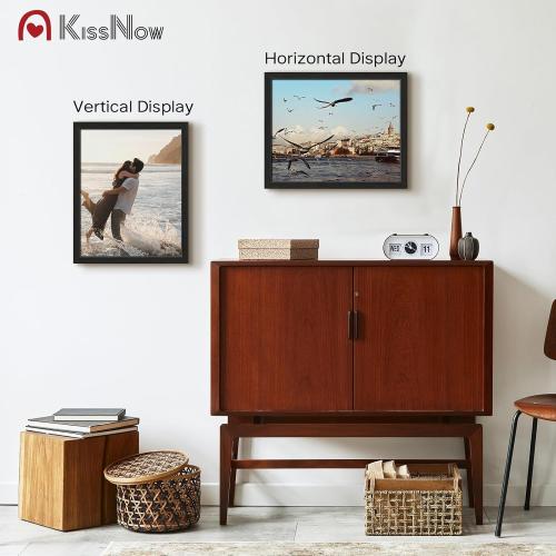 16x20 Picture Frame 4 Pack, Textured Black Solid Wood, Wall Gallery Poster Frame