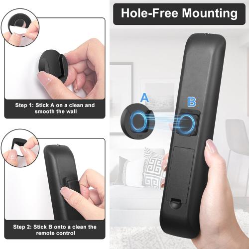 YYILIS Magnetic Remote Control Holder Wall Mount 4 Pack