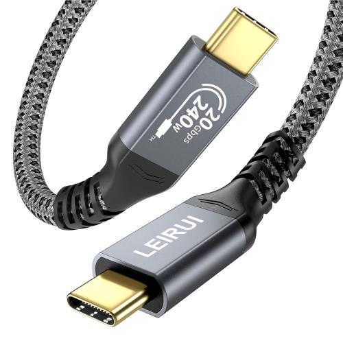 LEIRUI Long USB C to USB C Cable 240W Fast Charging, 20Gbps High Speed Data Transfer Cable 4K@144Hz/60Hz 8K@30Hz Video Type C Monitor Compatible with Thunderbolt 3/4,MacBook Pro