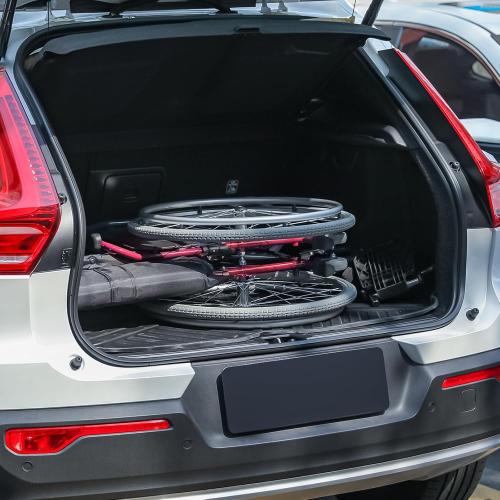 Athena Collection Wheelchair for Adult, Foldable Transport Wheelchair with 17 Width Seat 23.5 Rear Wheel, Wheel Chair with Flit-Back Armrest Swing-Away Footrest and Brake, Support 300 Lbs, Red