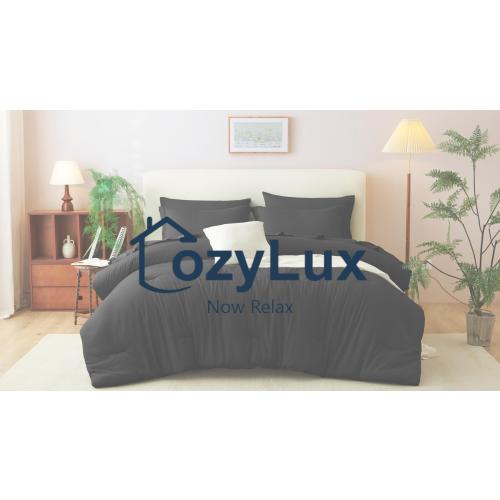 CozyLux Full Size Comforter Set Pink, 7 Pieces Bed in a Bag
