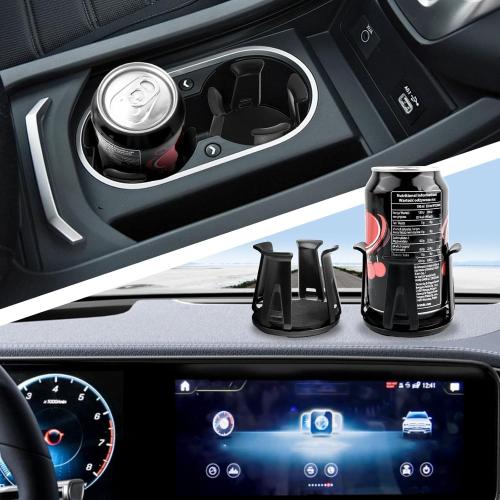 2PCS Car Cup Holder Insert,2026 Upgraded Cupholder Insert for Car with Adaptive Clamping Arm,Essential Self-Adhesive Automotive Cups Holders for Fixing Water Cups and Drinks