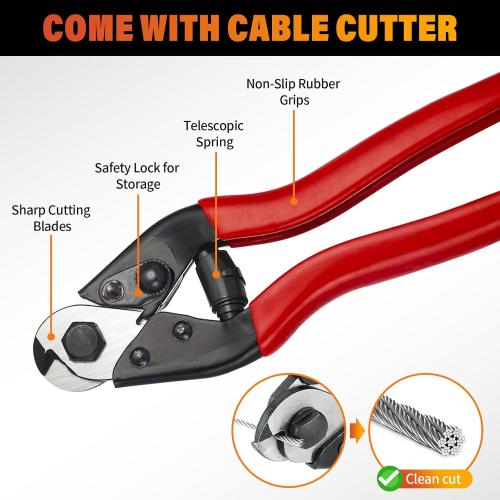 Stainless Steel Cable for Railing - 1000FT 1/8 T316 Wire Rope Cable for Deck Railings System Kit