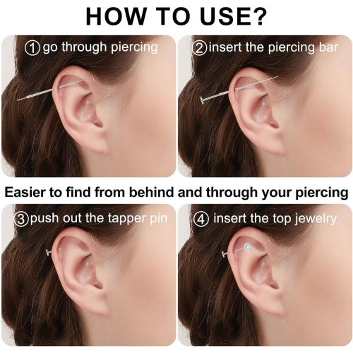 Gotumo 16G 18G 20G Flat Back Earrings Stud Titanium Threadless Nose Rings Tragus Labret Cartilage Lip Medusa Conch Body Piercing Jewelry Hypoallergenic for Women Men