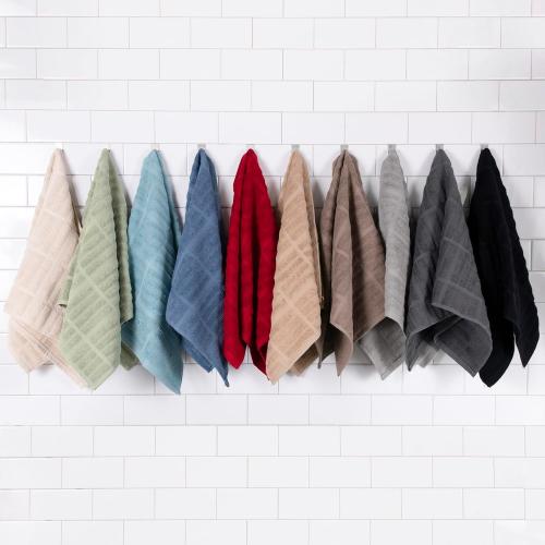 All-Clad Solid & Coordinate Kitchen Towels: Highly Absorbent, Super Soft Long Lasting 100% Cotton, 17 x 30 Tea Towels for Cleaning & Drying Dishes, Pans, Glassware, Countertops, 6-Pack, Cappuccino