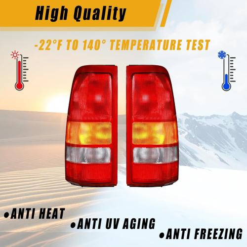 Boine Tail Light Compatible With 1999-2002 Chevy Silverado 1500 2500 3500 1999-2006 GMC Sierra 1500 2500 3500 Driver and Passenger Side Rear Light Brake Lamps