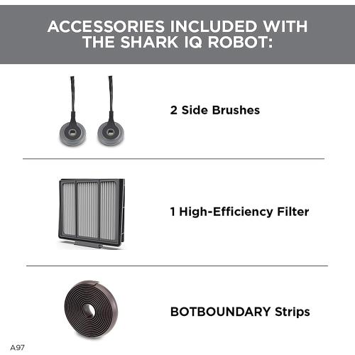 Shark IQ Robot Vacuum AV970 Self Cleaning Brushroll, Advanced Navigation, Perfect for Pet Hair, Works with Alexa, Wi Fi, xl dust bin, A black finish