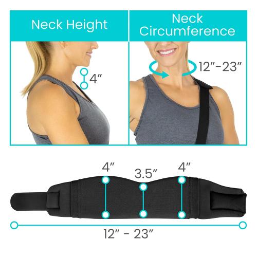 Vive Neck Brace for Neck Pain and Support for Women, Men - Cervical Collar - Soft Neck Brace for Pinched Nerve - Vertebrae Whiplash Wrap for Posture, Sleeping - Spinal Support and Spine Pressure