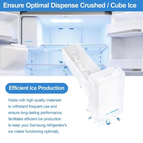 Upgraded DA97-14474C DA97-14474A Ice Bucket Compatible with Samsung Ice Maker Replacement DA97-12604D Samsung Ice Bucket Replacement Ice Maker Tray DA97-21040A RF28HMEDBSR RF263 Ice Container Ice Bin