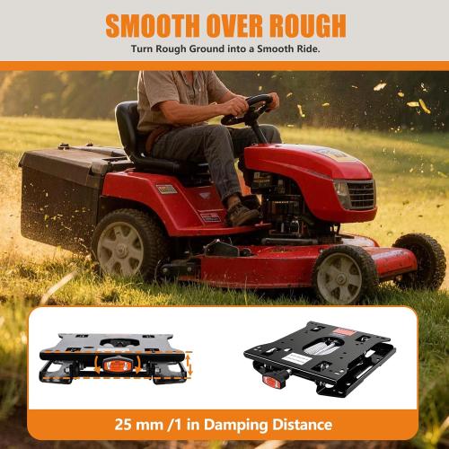 Universal Seat Suspension Kit Low Profile Heavy-Duty Suspension for Zero Turn Lawn Mower Tractor, Skid Steer, Forklift, Compatible with Most Zero Turn Mower