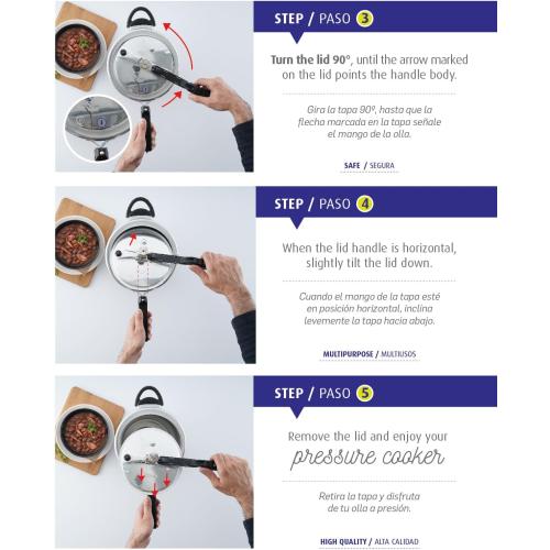 Universal (13.7 Quart / 13 Liter) Pressure Cooker, 14 Servings, Aluminum Pressure Cooker With Multiple Safety Systems and Heat Resistant Handles For Stews, Soup, Meat, and Beans