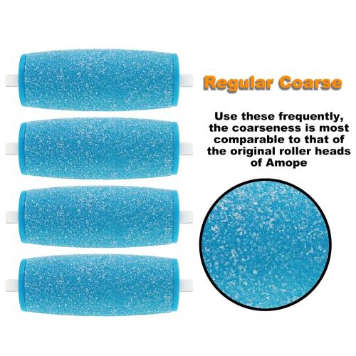 11 Pack Include 7 Extra Coarse & 4 Regular Coarse Replacement Roller Refill Heads Compatible with Amope Pedi Electronic Foot File