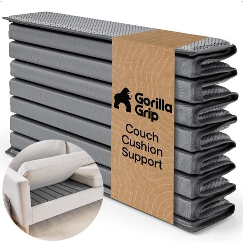 GORILLA GRIP Heavy Duty Couch Cushion Support Board to Fix Sagging Sofas, 24 x 70 Wide Sofa, Thick Plywood Boards Add Strong Seat Supports, Stays in Place, Replacement Stuffing Under Couches, Grey