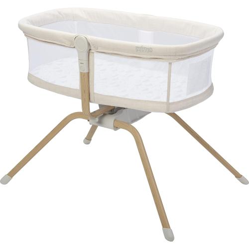 PRIMO Little Cloud Gliding Bassinet: Portable Folding Baby Bed with Removable Canopy, Travel Bag, and Mattress - Ideal Baby Bassinet, Lounger for Newborns, Bedside Sleeper, Perfect Travel Crib