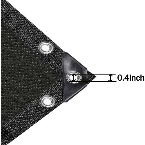 90% Black 20ft x 40ft High Density Fabric Shade Sun Shade Cloth Shade Mesh Canopy Taped Edge with Grommets for Garden Patio, 12pcs Bungee Balls Ropes Included