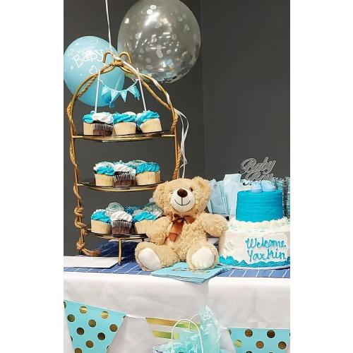 6 Teddy Bears Bulk Small Stuffed Bears Pack for Christmas Valentines Baby Shower Party Decorations Centerpieces Favors Light Brown