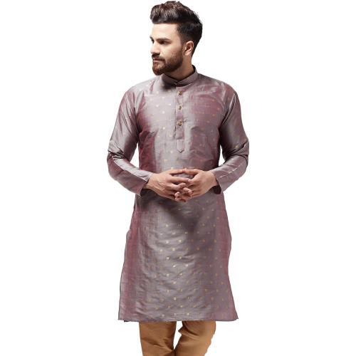 Sojanya Medium (Since 1958 Men'S Silk Blend Printed Only Long Kurta
