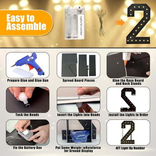 4FT Marquee Light Up Numbers, Black Giant Marquee Number Big Mosaic Number for 35th Birthday Party Decorations Backdrop 35 Anniversary Decor, Pre-Cut Frame Large Number 35****