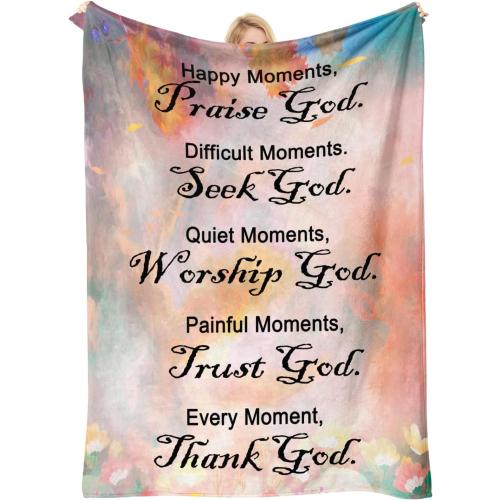 Christian Gifts for Women Faith, Inspirational/Religious/Spiritual Gifts for Adults, Soft Throw Blankets for Women/Men, Personalized Blankets for Adults 40x 50