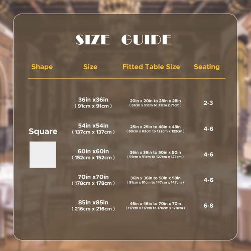 sancua Small Square Tablecloths 36x36 Inch - White Table Cloth for Square or Round Tables, Washable Polyester Fabric Table Cover for Nightstand End Bedside Tables