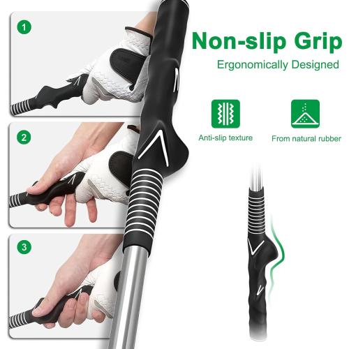 Retractable Golf Swing Trainer - Pro Handed Click Stick Golf Grip Trainer | Golf Grip Swing Training Aid Ideal for Beginners