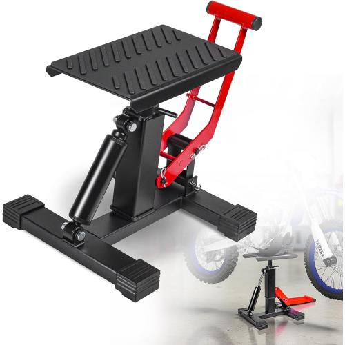 Adjustable Dirt Bike Stand & Powersport Jack 1000LBS Capacity, Heavy Duty Hydraulic Motorcycle Lift Stand & Center Stand for Maintenance, Dirt Bike Accessories for Garage & Shop